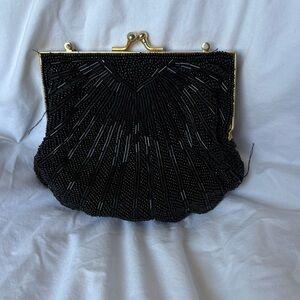 Andre Cellini Black Beaded Clutch